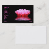 ピンク水サボテンの花の名刺 名刺 (正面/裏面)