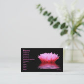 ピンク水サボテンの花の名刺 名刺 (スタンド正面)