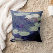 ピンク水ユリ: Monet著1897-99年 クッション (ブランケット)