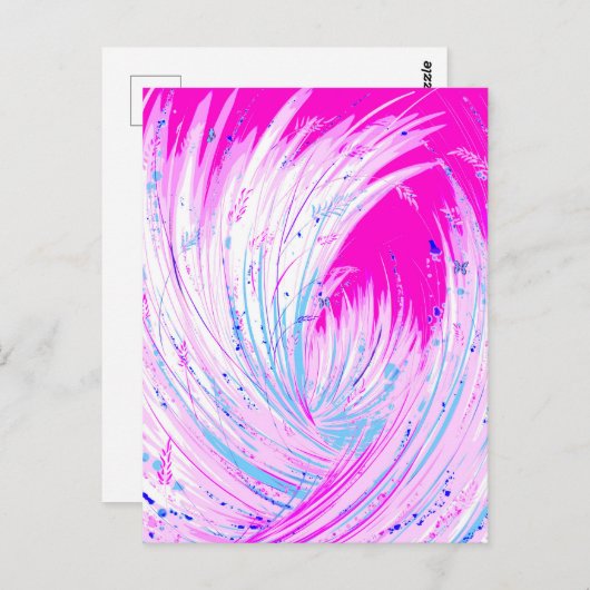 ピンク水平線 ポストカード (正面/裏面)