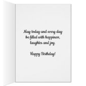 ピンク水彩ハート25番目の誕生日 (内側 (右))