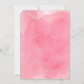 ピンク水彩バーチャルブライダルシャワー 招待状 (裏面)