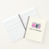 ピンク水彩レトロカメラ写真家ロゴ ノートブック (内部)