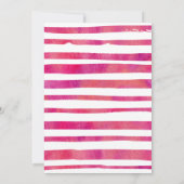 ピンク水彩卒業パーティー 招待状 (裏面)