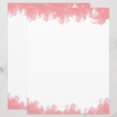 ピンク水彩平文房具紙 (正面/裏面)