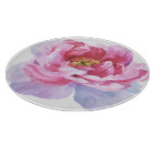 ピンク水彩牡丹フラワーカッティングボード カッティングボード (角)