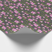 ピンク水彩花ギフトラッピング紙 ラッピングペーパー (角)