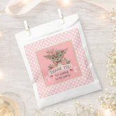 ピンク水玉模様かわいい鹿の誕生日パーティーfor Girl フェイバーバッグ (クリップ留めされた状態)