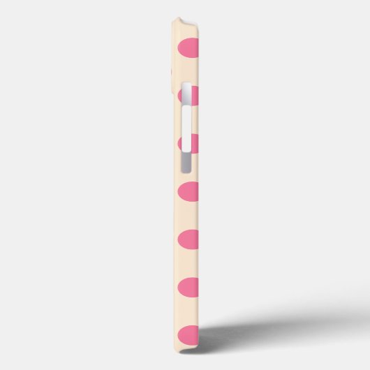 ピンク水玉模様オンクリームケースマテiPhoneケース Case-Mate iPhoneケース (裏面 / 左)