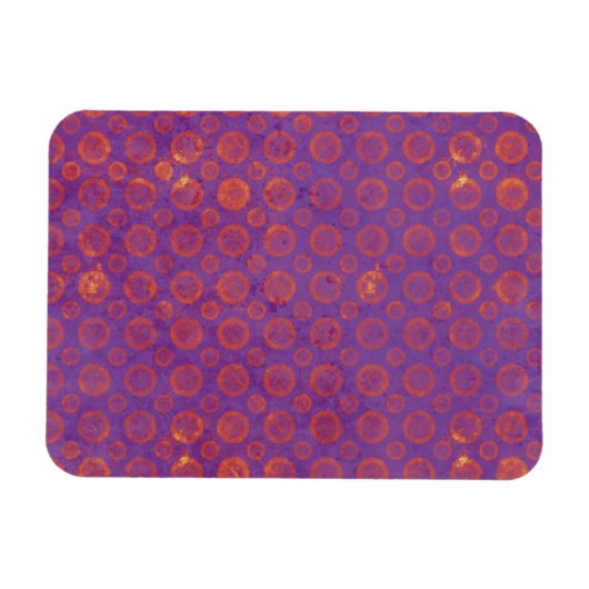 ピンク水玉模様オンパープル マグネット (横)