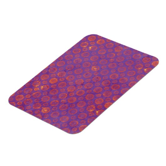 ピンク水玉模様オンパープル マグネット (左側)