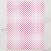 ピンク水玉模様スクラップブック紙デザイン (正面)
