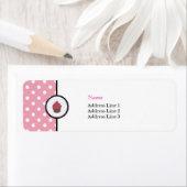 ピンク水玉模様ズキュートベーカリー住所 シール (インサイチュ)