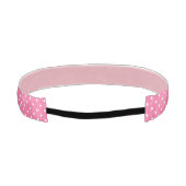 ピンク水玉模様ズヘッドバンド アスレチックヘッドバンド (裏面)