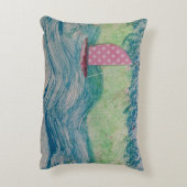 ピンク水玉模様セール アクセントクッション (裏面(縦))