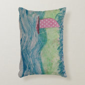 ピンク水玉模様セール アクセントクッション (正面(垂直))