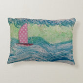 ピンク水玉模様セール アクセントクッション (裏面)