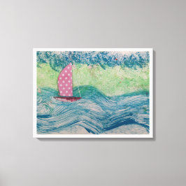 ピンク水玉模様セール キャンバスプリント