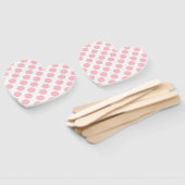 ピンク水玉模様デザイン ハンドファン (組立なし)