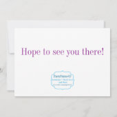 ピンク水玉模様バタフライ誕生日パーティー招待状 招待状 (裏面)