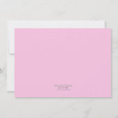 ピンク水玉模様バタフライ誕生日招待状 招待状 (裏面)