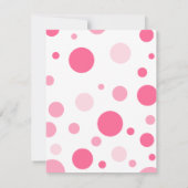 ピンク水玉模様バースデーパーティーハット招待状 招待状 (裏面)