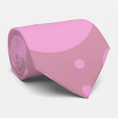 ピンク水玉模様ファッションネクタイ ネクタイ (ロール)