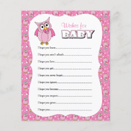 ピンク水玉模様フクロウ赤ちゃんシャワー – ウィッシュ