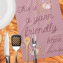 ピンク水玉模様フレンドリー糸ホーム