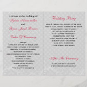 ピンク水玉模様フローラ本折り結婚式 プログラム (裏面)