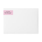 ピンク水玉模様ベビーシャワーカスタム差出人住所 ラップアラウンドラベル (正面)