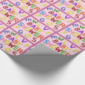 ピンク水玉模様ベビーシャワーラッピング紙 ラッピングペーパー (角)