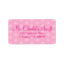 ピンク水玉模様ベビーシャワー差出人住所