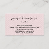 ピンク水玉模様マグカップハートビニールタンブラー 名刺 (裏面)