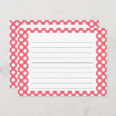ピンク水玉模様レシピカード ポストカード (正面/裏面)