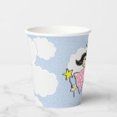 ピンク水玉模様天使 紙コップ (正面)