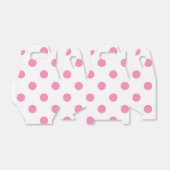 ピンク水玉模様模様の切妻箱 フェイバーボックス (折り畳みなし)