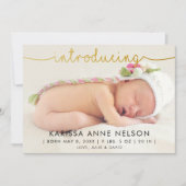 ピンク水玉模様横手レタリング誕生 シーズンカード (正面)