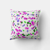 ピンク水玉模様紙吹雪 クッション (裏面)