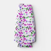 ピンク水玉模様紙吹雪 ボトルクーラー (正面)