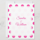 ピンク水玉模様結婚式招待状 招待状 (裏面)