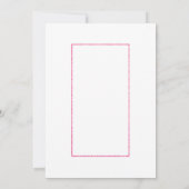 ピンク水玉模様2nd誕生日パーティー 招待状 (裏面)