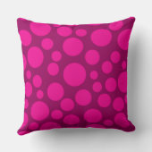 ピンク水玉模様 クッション (裏面)