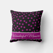 ピンク水玉模様 クッション (裏面)