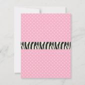 ピンク水玉模様、スパ誕生日パーティーの招待 招待状 (裏面)
