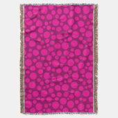 ピンク水玉模様 スローブランケット (正面縦)
