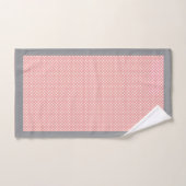 ピンク水玉模様 バスタオルセット (ハンドタオル)