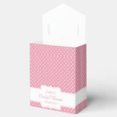 ピンク水玉模様-ブライダルシャワー フェイバーボックス (オープン)