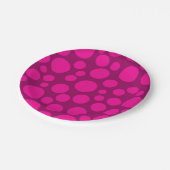 ピンク水玉模様 ペーパープレート (アングル)