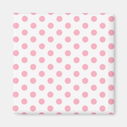 ピンク水玉模様 マグネット (正面)